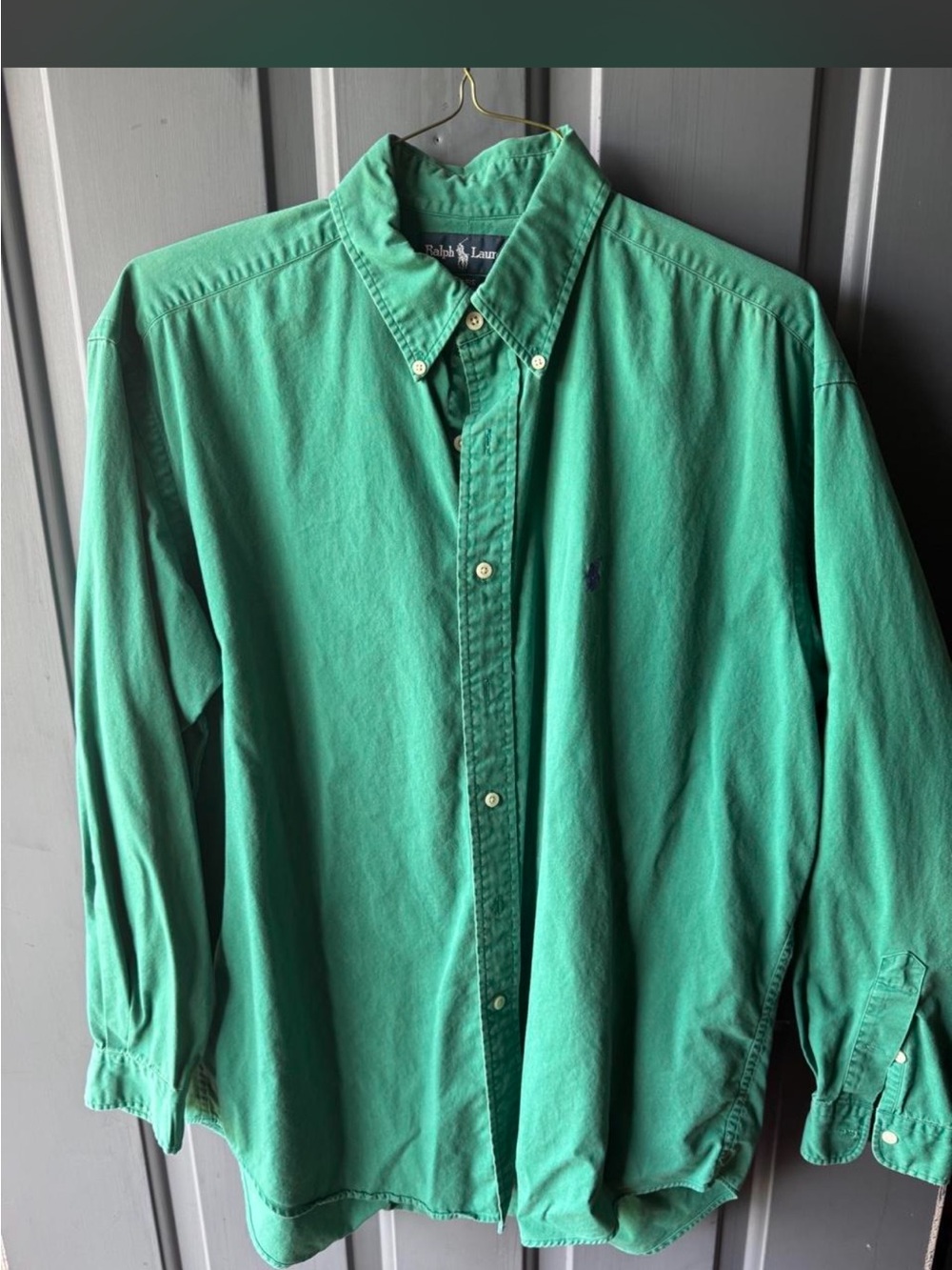 Ralph Lauren Green Long-Sleeve Button-Down Shirt